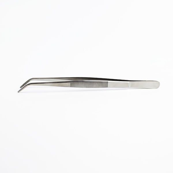 Excel Blades 6" Fine Curved Point Tweezers, Precision Stainless Steel Tweezers 12pk 30415 - main